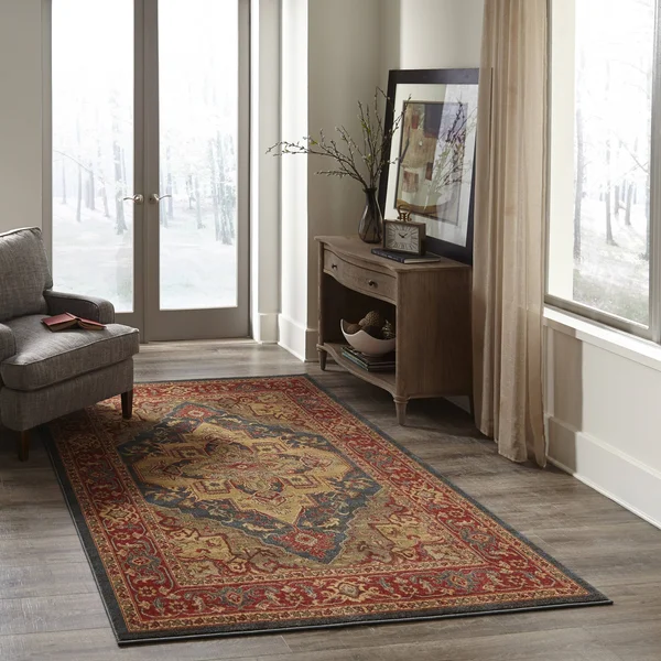 Momeni Ghazni GZ-05 Navy Rug - 2 ft 3 in x 7 ft 6 in Runner