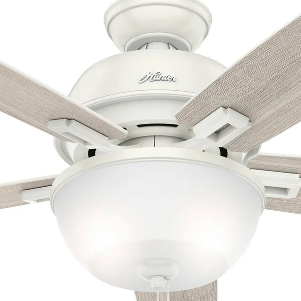 Hunter 53334 52x22 Donegan Ceiling Fan with Light - Fresh White