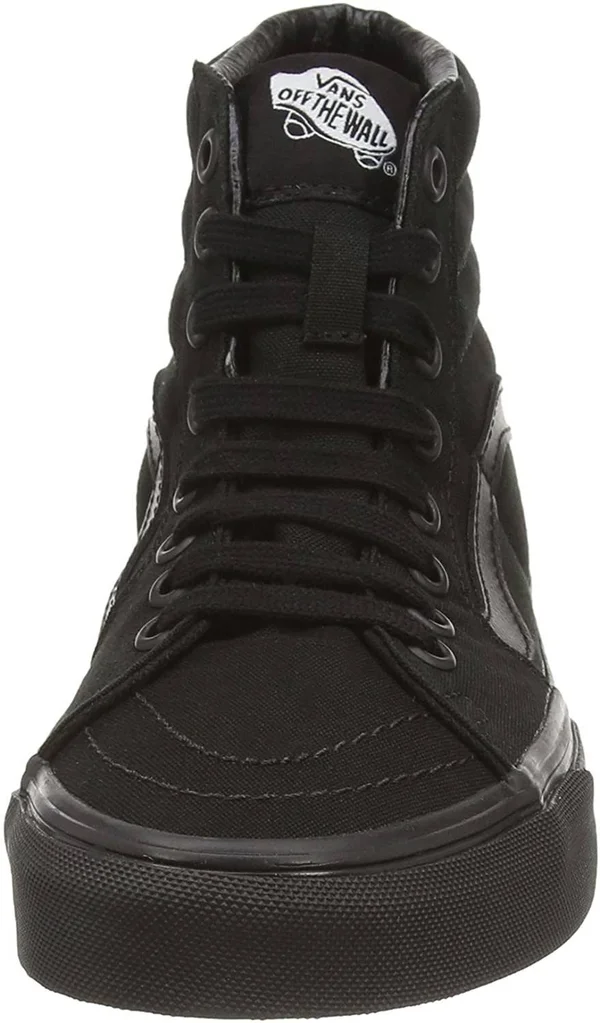 Vans Sk8-Hi Top Sneaker, Adult Unisex, Size: 4.5 M, Black Canvas/Black