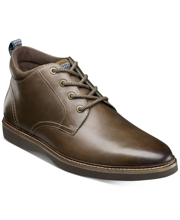 Men's Nunn Bush Ridgetop Plain Toe Chukka Boot - Size: 12, Brown