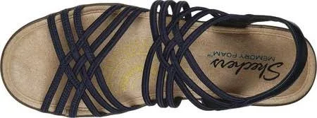 Women's Skechers Petite Parallel Strappy Sandal - Adult, Size: 8 M, Navy