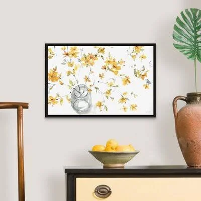 Happy Yellow 02 by Lisa Audit - Painting Print Winston Porter Format: Black Framed Canvas - Size: 18x22 H x 26x22 W x 1.75x22 D