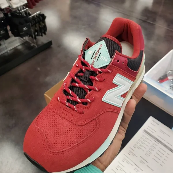 New Balance 574 Scarlet Men's Shoes - Red, Size: 8