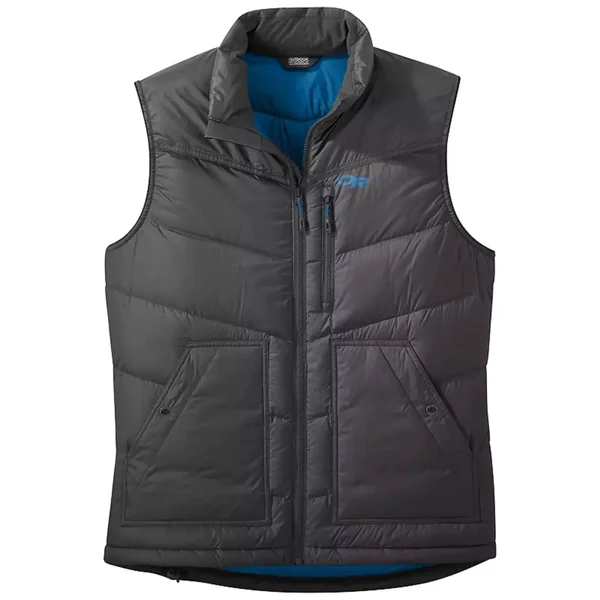 Outdoor Research Men's Transcendent Down Vest Storm, Black S