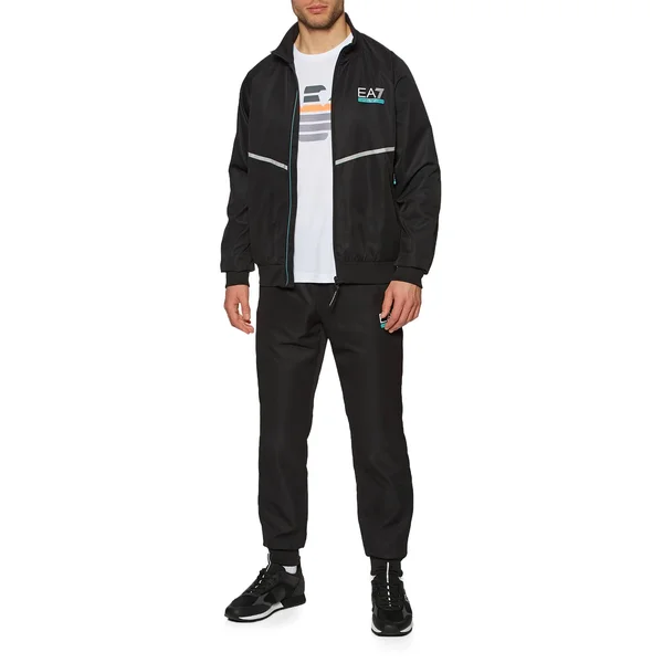 EA7 Train Core ID Tracksuit - Black, Silver - Size M
