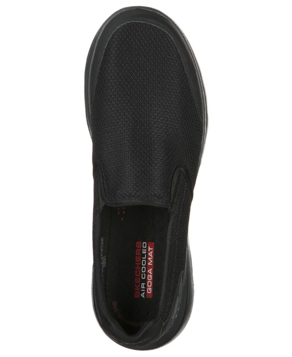 Skechers Men's GOwalk 5 Delco Slip on Sneaker, Black/Charcoal