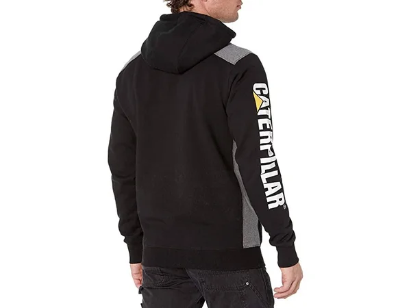 Caterpillar Men's Logo Panel Hooded Sweatshirt - 1910802, Black