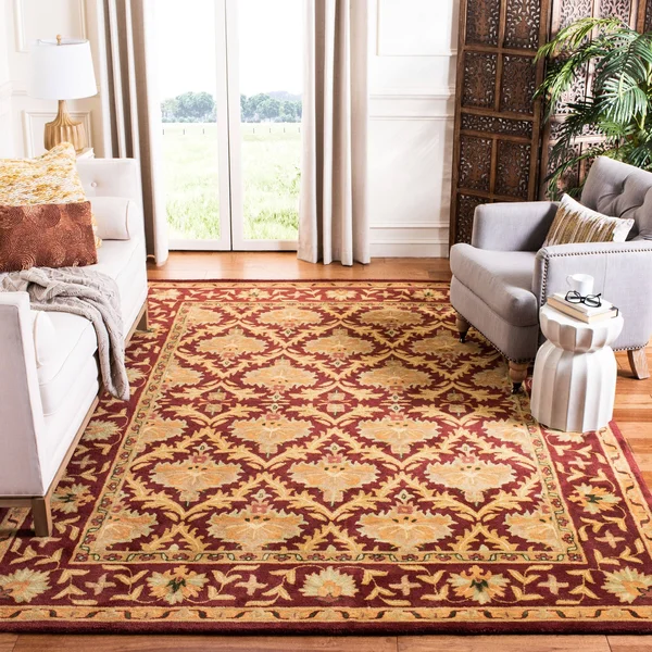 Safavieh Antiquities AT54A 3&0x22 x 5&0x22 Wine - Gold Area Rug