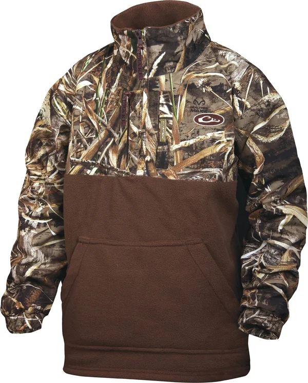 Drake Youth MST Eqwader 1/4 Zip Realtree Max-5 12