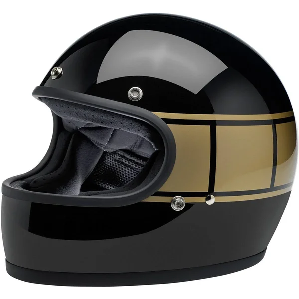 Biltwell Gringo ECE Holeshot Helmet - Black/Gold - Xs