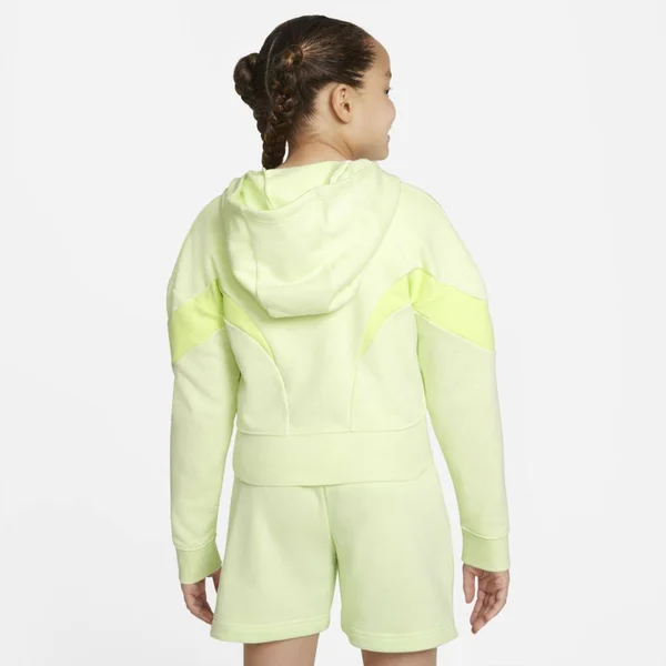 Nike Big Girls& Air Full-Zip Hoodie, Yellow, Size: Large