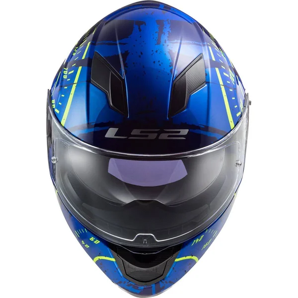 LS2 Stream Tacho Helmet - Blue/Hi-Viz Yellow - Xs
