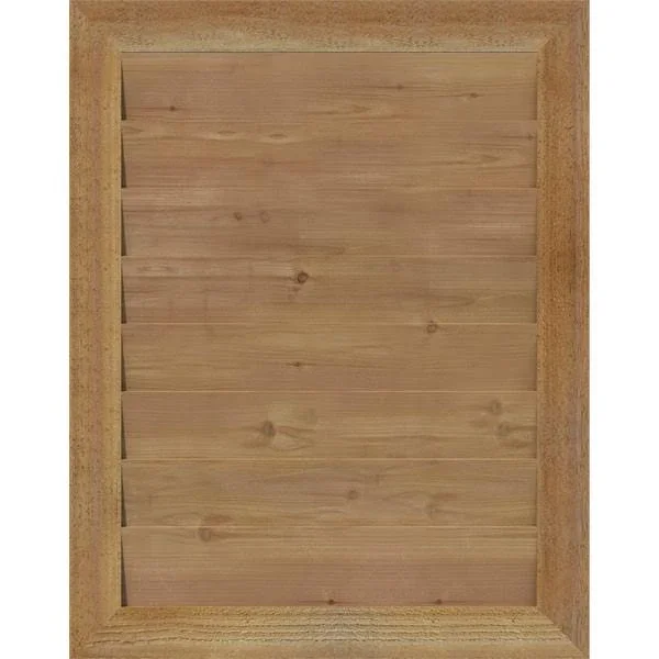 Ekena Millwork GVWVE14X2402RDUWR 14x22W x 24x22H Vertical Gable Vent (19x22W x 29x22H Frame Size): Unfinished, Non-Functional, R
