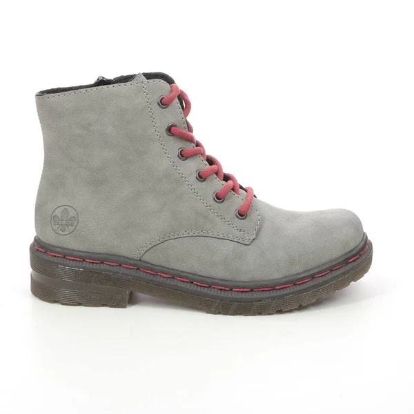 Rieker Docsy 05 Grey Womens Lace Up Boots 76240-40 in Size 38