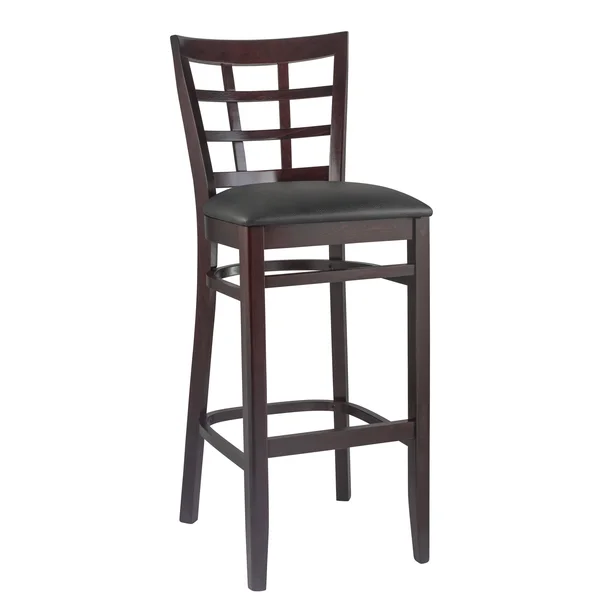 Benkel Seating Lattice Bar Stool in Mahogany
