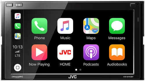 JVC Kw-m740bt Compatible with CarPlay - Android Auto 2-DIN AV Receiver (No CD Drive) with Back Up Camera