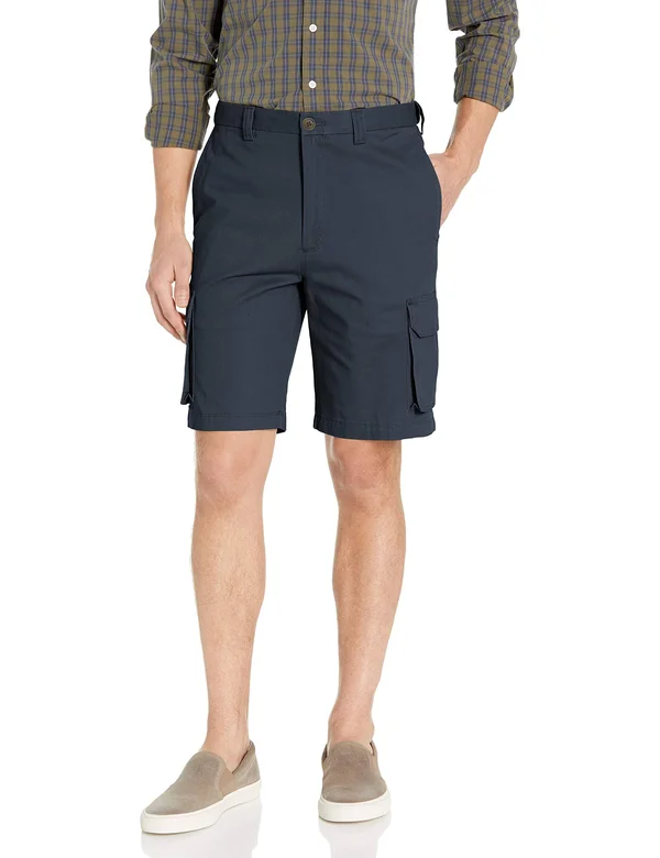 Haggar Mens Stretch Comfort Cargo Shorts, Size: 38, Blue