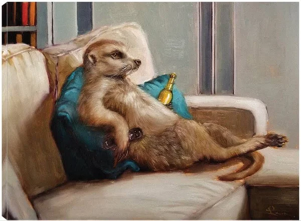 Couch Potato Canvas Print by Lucia Heffernan 32x24 Fineartcanvas