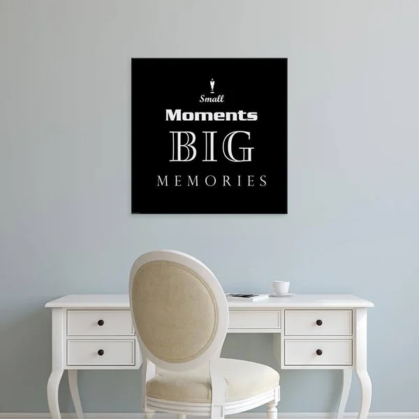 Easy Art Prints GraphINC's 'Small Moments' Premium Canvas Art - 40 x 40 - Modern Black Frame