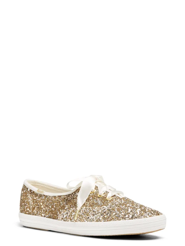 Keds x Kate Spade New York Glitter Sneakers - Platinum - Size 10