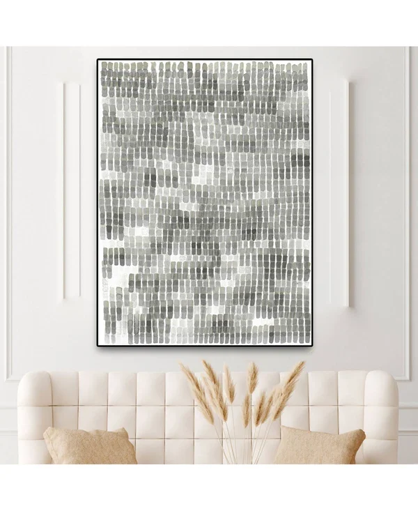 Giant Art Woven Reeds III Oversized Framed Canvas, 40x22 x 60x22 - Multi