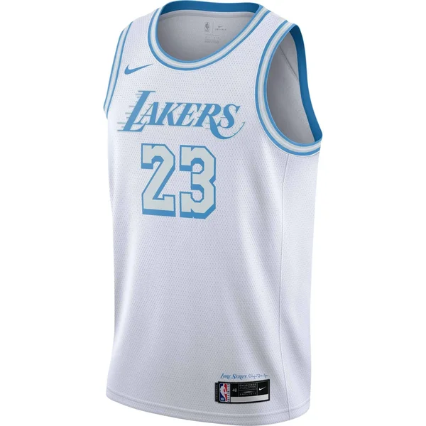 Nike Lebron James Los Angeles Lakers White 2020/21 Swingman Player Jersey – City Edition Size: Medium