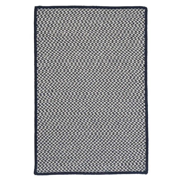 Colonial Mills Outdoor Houndstooth Tweed Area Rug - Navy: 2-ft x 4-ft