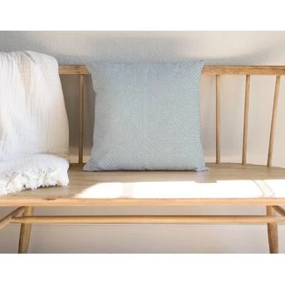 Tyree Square Pillow Cover & Insert Dakota Fields Color: Blue/Gray - Size: 18x22 x 18x22