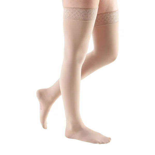 Mediven Comfort, 20-30 mmHg, Thigh High w/ Lace Top-Band, Closed Toe Wheat, IV