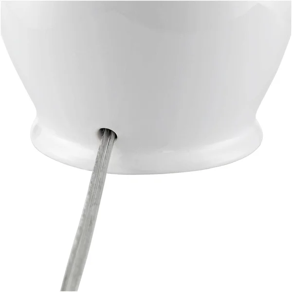 360 Lighting Modern Table Lamps Set of 2 Ceramic White Double Gourd Drum Shade for Living Room Family Bedroom Bedside Nightstand
