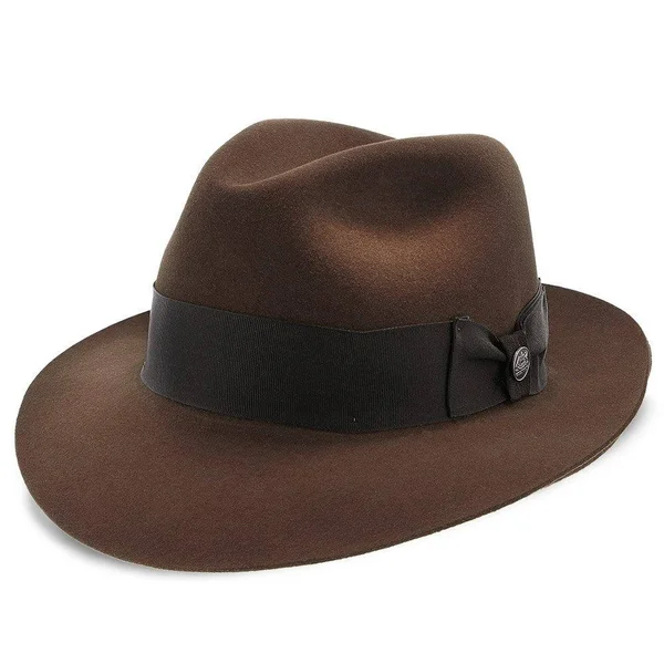 Stetson Temple Fur Felt Fedora Hat - Size: 7 1/8, Black
