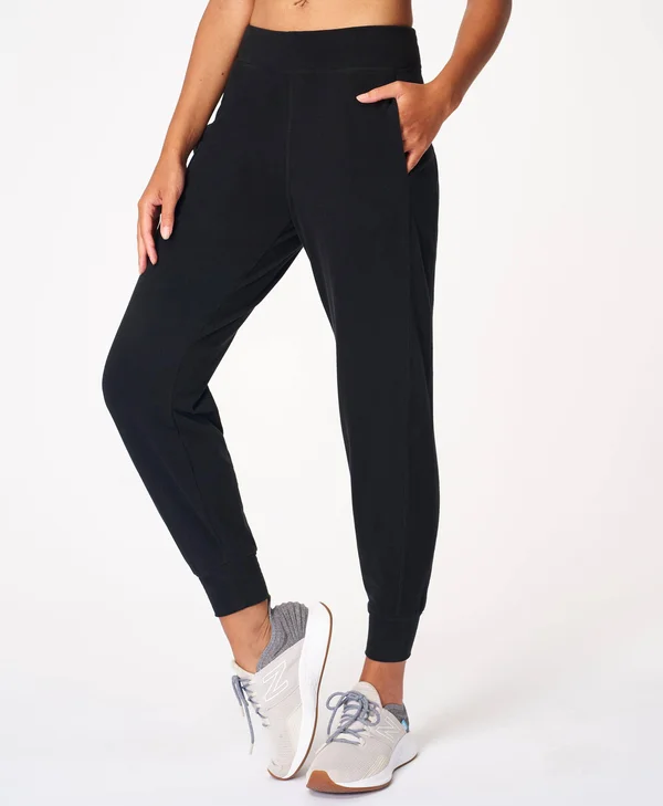Sweaty Betty Gary Luxe Fleece Sweatpants - Black, Women's Large