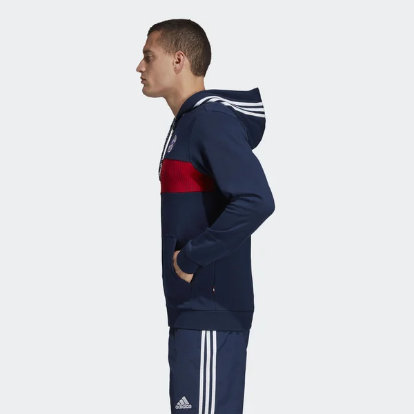 Bayern Munich Adidas Club Full-Zip Hoodie - Navy