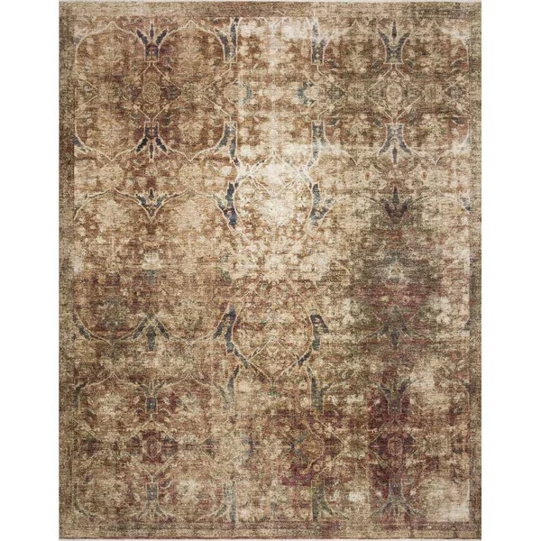 Kennedy KEN-02 Rust/Multi Area Rug - Magnolia Home by Joanna Gaines Square 1&6x22 x 1&6x22