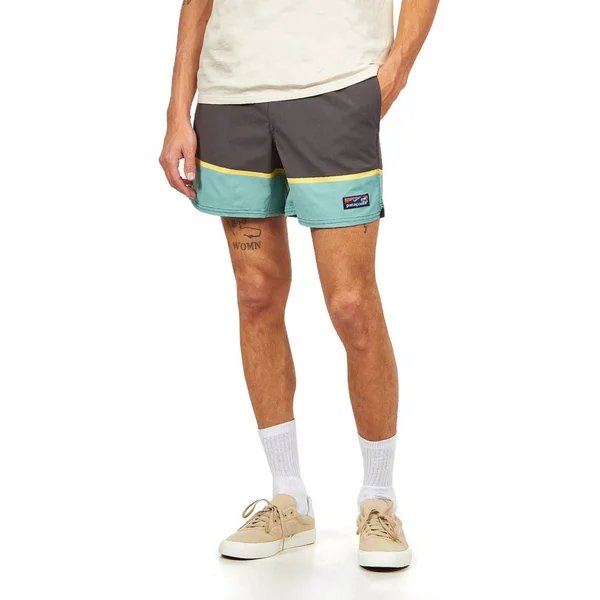 Patagonia Stretch Wavefarer Volley Shorts 16x22 Men's (Bottom Leg Stripe: Forge Grey)