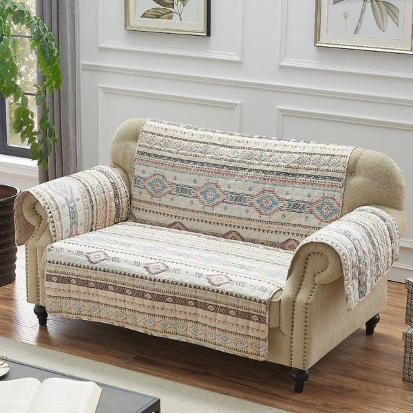 The Curated Nomad San Carlos Reversible Loveseat Protector - Tan