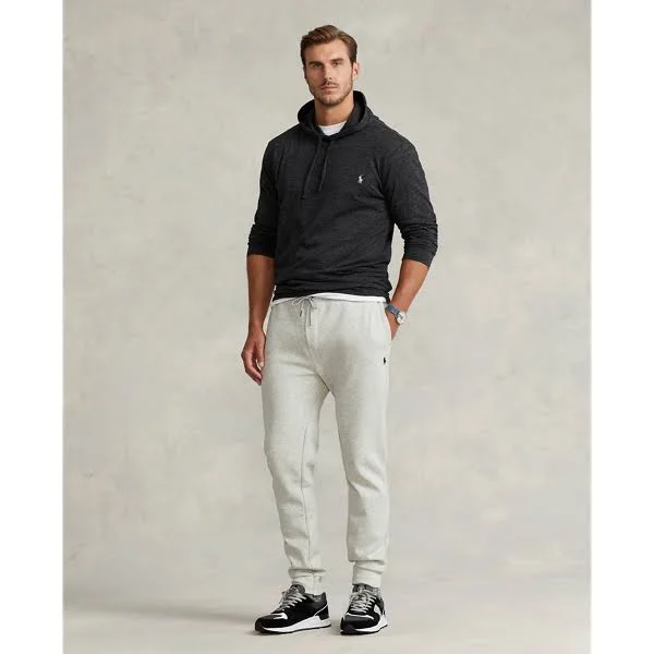 Ralph Lauren Men's Jersey Hooded T-Shirt - Size L Tall in Black Marl Heather/C9590
