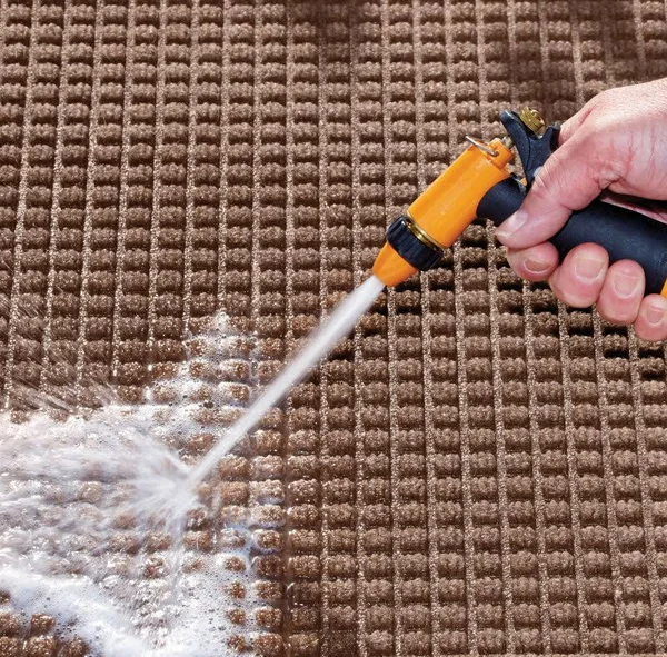 Basketweave Recycled Water Trapper Floor Mat, Charcoal, Size 1&11.5
