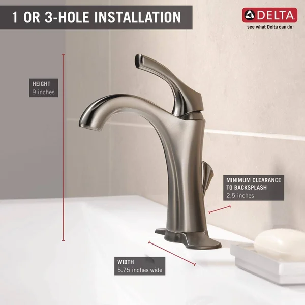 Delta 592-DST Addison Single Handle Bathroom Faucet Chrome