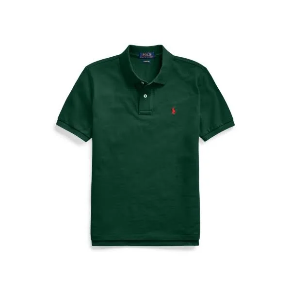 Ralph Lauren Boy's Cotton Mesh Polo Shirt - Size M in College Green