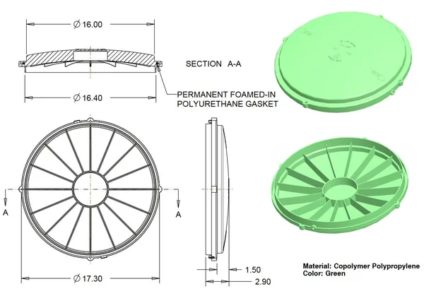 TUF Tite 16x22 x 8x22 Septic Tank Riser Kit