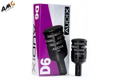 Audix D6 Dynamic Cardioid Kick Drum Microphone with Cable and Stand