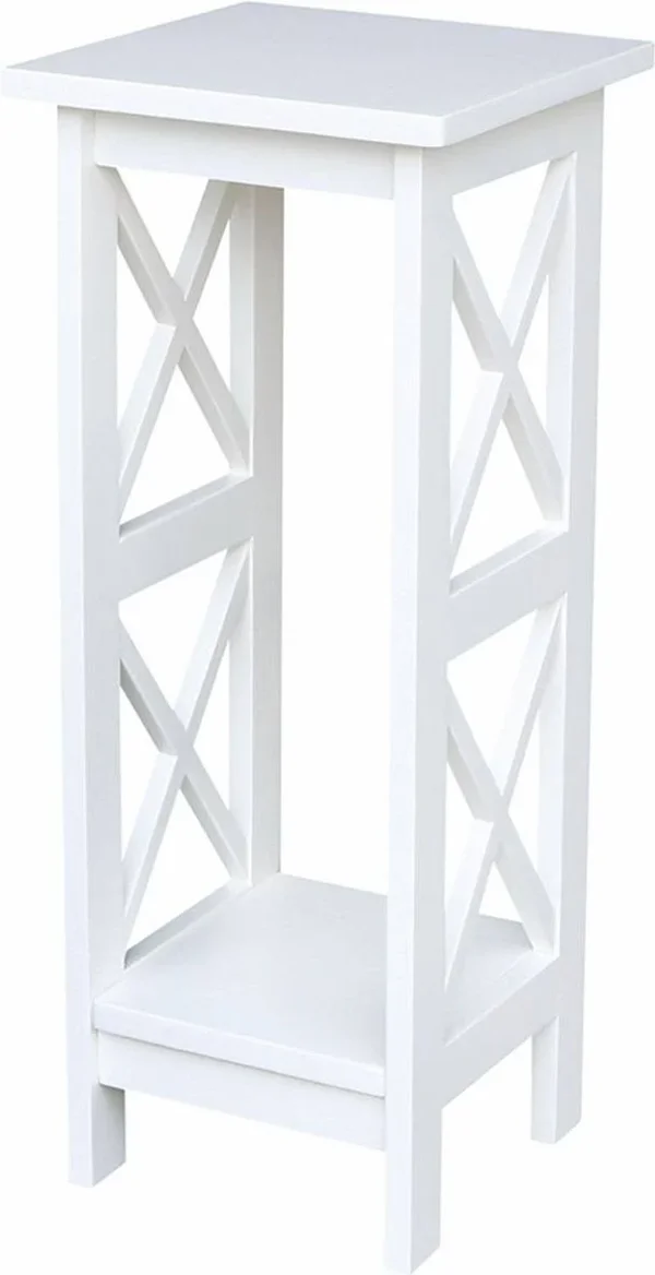 International Concepts 30 inch X-Sided Plant Stand - White