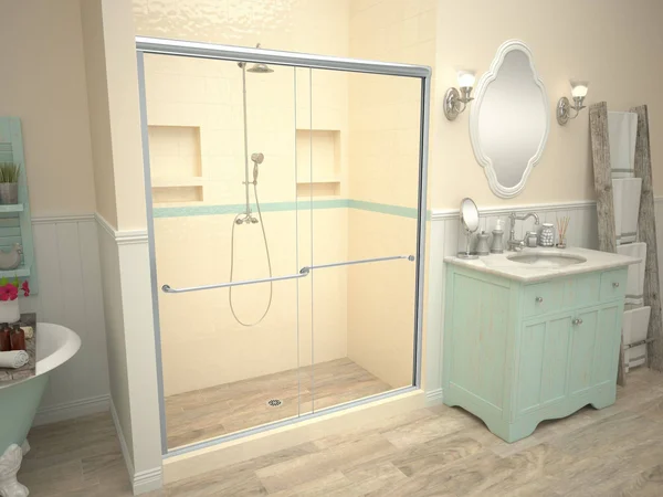 Tile Redi P3642C-PVC 42x22 x 36x22 Single Threshold Shower Base with Drain Plate