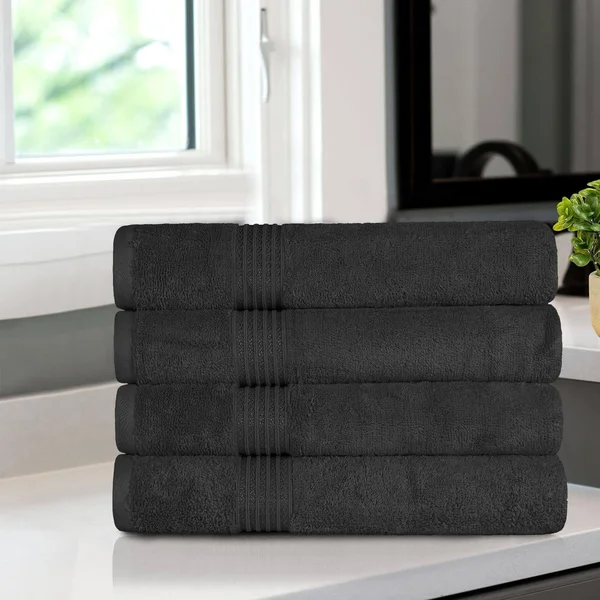 Superior Absorbent Egyptian Cotton 600 GSM Bath Towel (Set of 4) Royal Purple