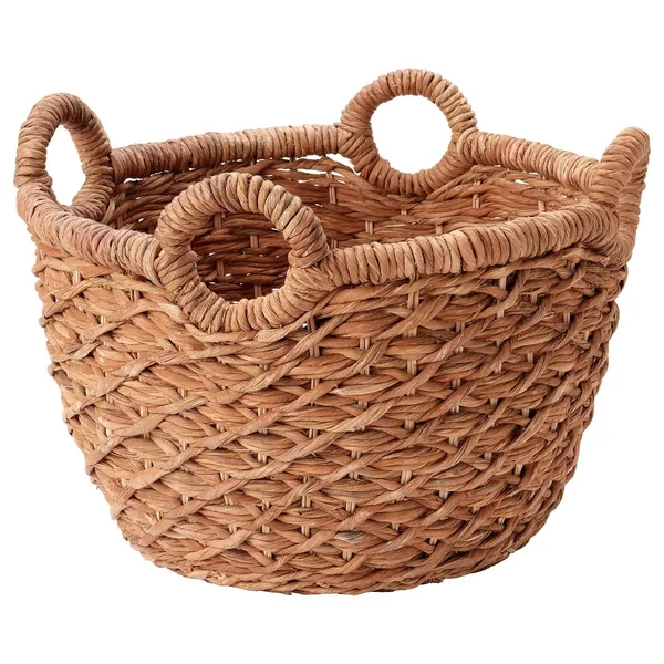 IKEA - LUSTIGKURRE Basket, brown/nipa Palm, 22絰22 絰15 ¾