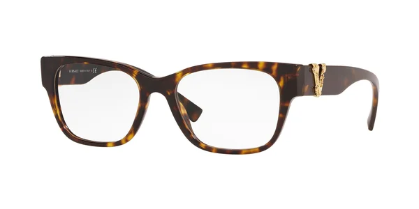 Versace VE3283 Eyeglasses - 52-17-140, 108 Dark Havana