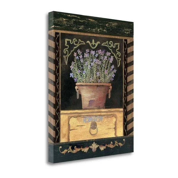 Tangletown Fine Art 'Romarin' by Jo Moulton Painting Print on Wrapped Canvas