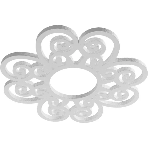 Ekena Millwork CMPP22COASV 22x22OD x 7 1/2x22ID x 3/4x22P Cohen Architectural Grade PVC Pierced Ceiling Medallion, Antiqued Silv