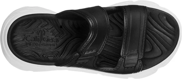 Skechers Women's Cali Gear Max Cushioning Incite Slide, Black/White